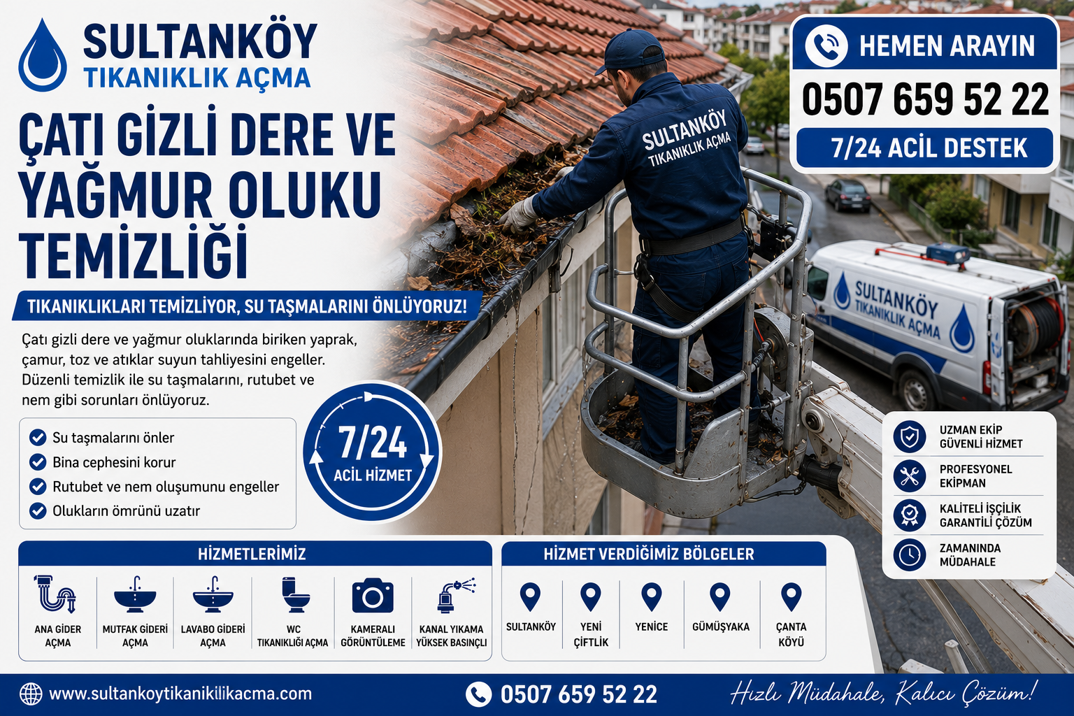 Sultanköy Çatı Gizli Dere ve Yağmur Oluğu Temizliği Neden Düzenli Yapılmalıdır?
